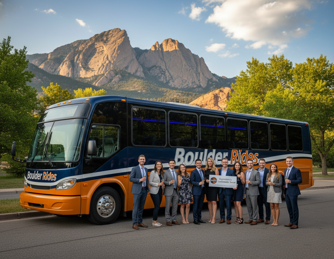 Boulder party bus and bus charter